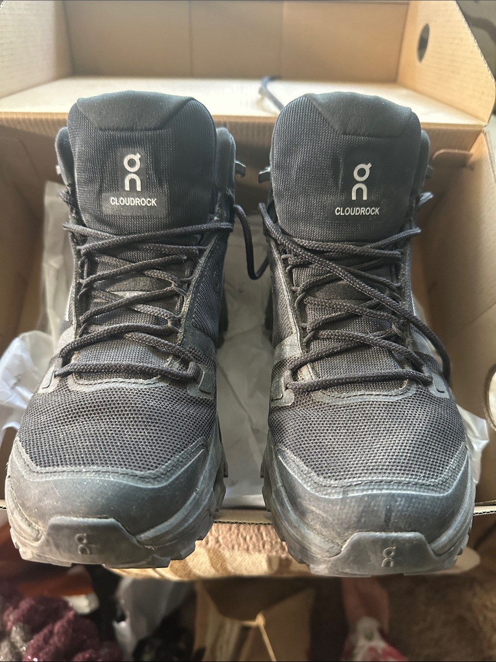 CLOUDROCK Black Mid-Top Waterproof Trail Boots - Picture 5 of 9